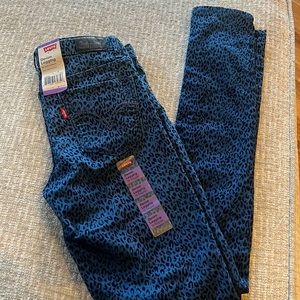 Denim legging cheetah print size 16 regular